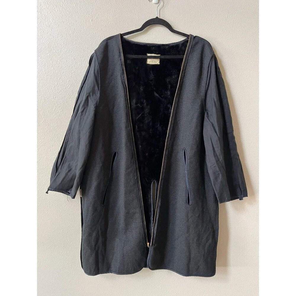 VTG US Air Force All Weather Coat Trench 46R Removable Liner Military Blue 70s